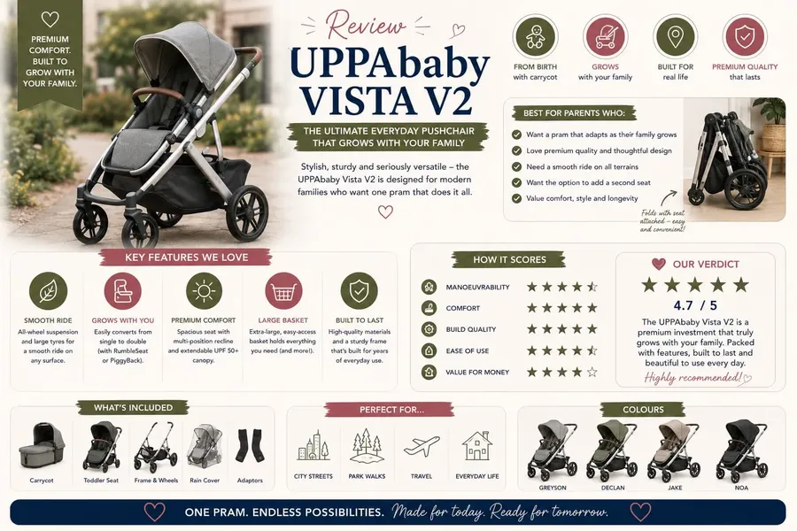 uppa vista v2 pushchair features